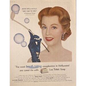 LUX Toilet Soap Arlene Dahl in "Here Come the Girls" Paramount Print Ad 1953